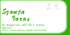 szonja voros business card